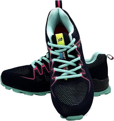 Чоловічі та жіночі трекінгові кросівки для хайкінгу та бігу. Зручні кросівки для активного відпочинку. Кольори: чорний, зелений. Розміри: 38 EU, Navy, Hellblau, Fuchsia