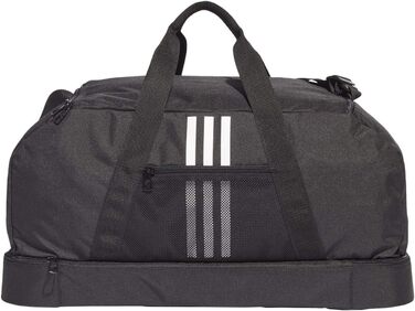 Сумка-дуфел adidas Tiro Primegreen з нижнім відділенням, чорна/біла, середня, унісекс
