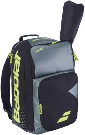Рюкзак для тенісу Babolat Pure Aero Metallic Grau/Schwarz/Fluo Gelb