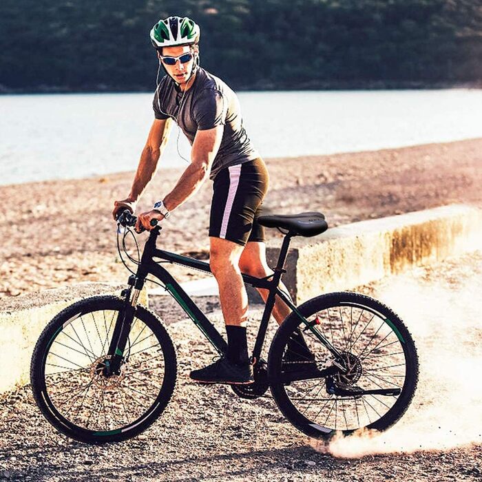 Велосипедне сідло з гелевою вставкою, ергономічне, амортизоване, дихаюче, для BMX/шосе/MTB (Блакитне)