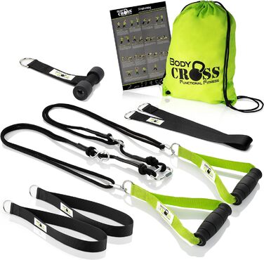 Слінгтренер Преміум, Made in Germany: Набір для силових тренувань вдома та на вулиці, з дверним кріпленням, постером та планом тренувань, 10 років гарантії