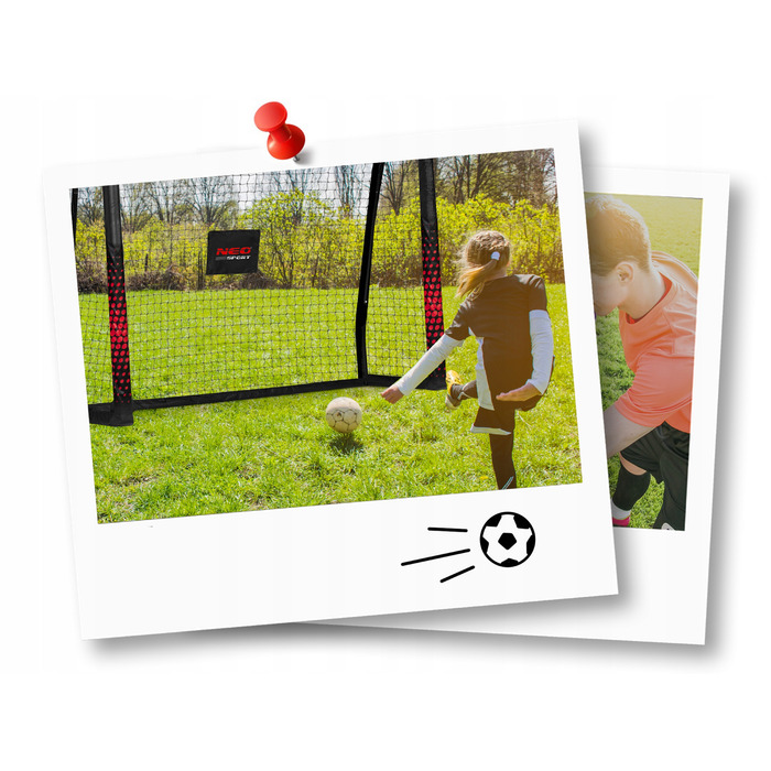 Портативні футбольні ворота Neo-sport, сталеві, складні, 180x120x60 см