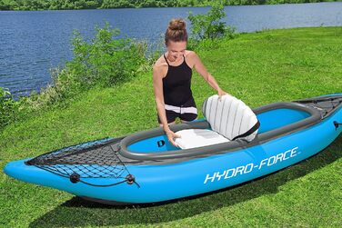 Надувний каяк Bestway Hydro-Force Cove Champion X2, 331x88x45 см, комплект з веслами і насосом