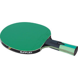 Sunflex Color COMP G50 – професійна ракетка для настільного тенісу, анатомічна ручка, ITTF сертифікований зелений наклад, для змагань та клубів