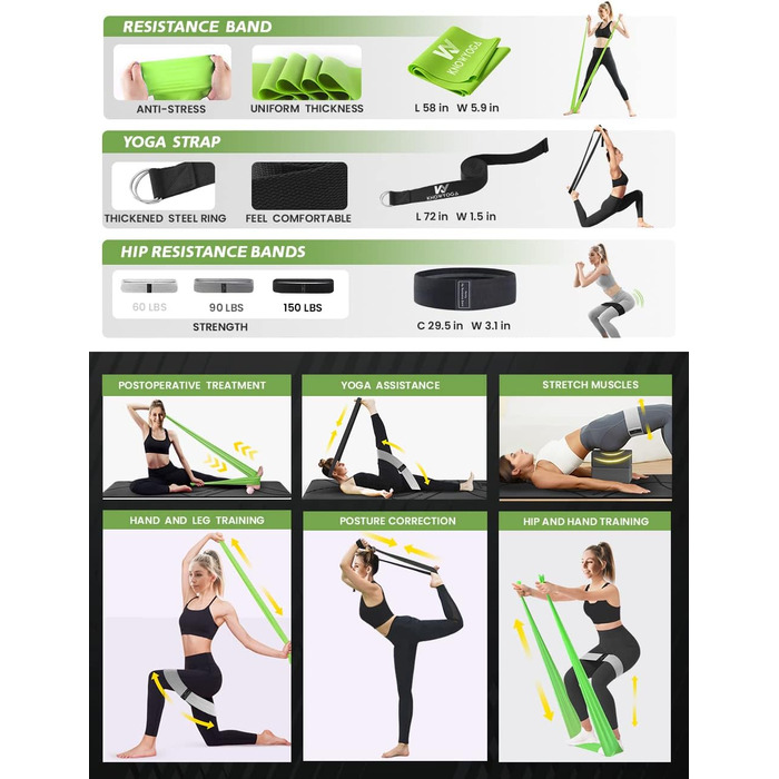 Набір для йоги KNOWYOGA Starter Kit 12 в 1: мат, ролер, стрічки, блоки, м'ячі для масажу. Для початківців