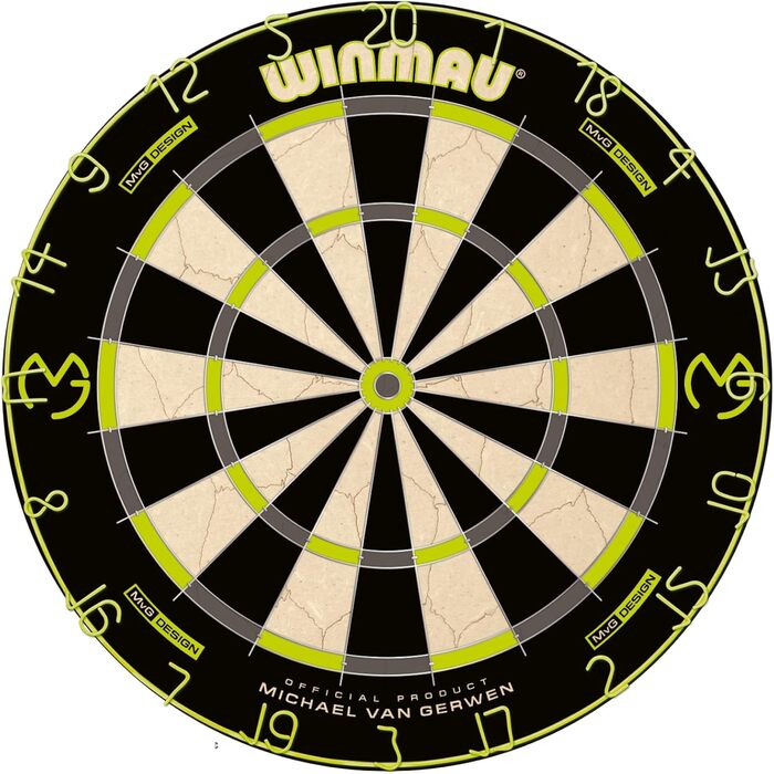 Дартс-набір WINMAU Michael Van Gerwen MvG: мішень, шафа, окантовка, дротики та аксесуари