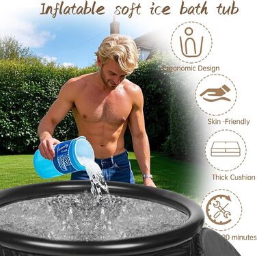 Тонна для криотерапії Eistonne Oval 120x70x70 см – для швидкої регенерації після спорту, з 5-шаровою ізоляцією та складним дизайном