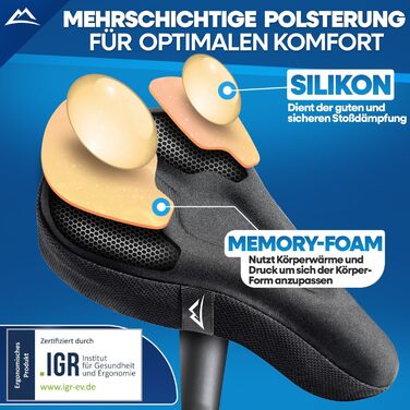 Накидка на сидіння велосипеда Nextcover CoverOne Universal Gel з дощем [Memory Foam] - комфортний велосипедний чохол з багатошаровою підкладкою