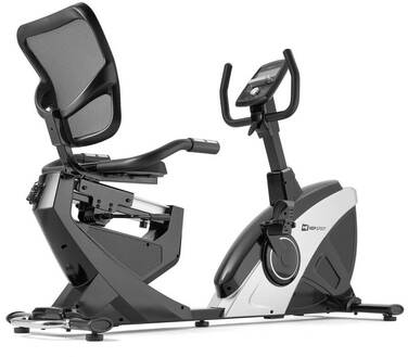 Горизонтальний велотренажер Hop-Sport HS-070L Helix сріблястий iConsole+