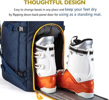 Рюкзак для лижного спорядження Unigear 50L/70L з кишенею для шолома, блакитний, 50/70 літрів