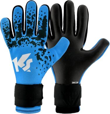 Воротарські рукавички KEEPERsport Varan Challenge 3мм Grip для футболу, для дорослих і дітей, сині, розмір 4-11