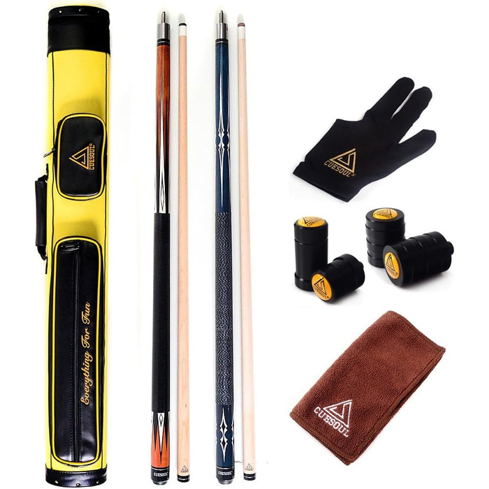 Набір для більярду CUESOUL Combo Set - 2 кийки в кейсі, CS-R209-E205-E103