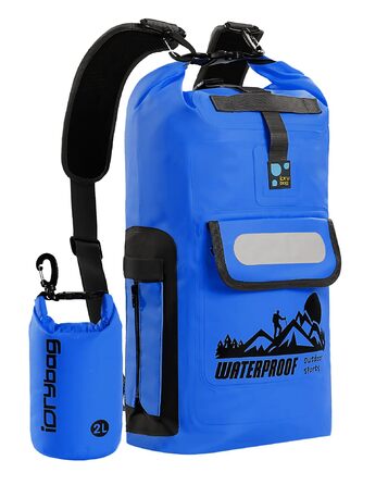 Водонепроникний рюкзак IDRYBAG 20L/40L: сухий мішок, каяк, блакитний колір