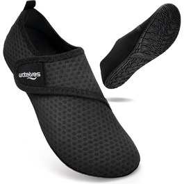 Шкарпетки для плавання та водних видів спорту WateLves: чоловічі та жіночі, швидковисихаючі, дихаючі, для пляжу, басейну, унісекс, 38/39 EU, чорні