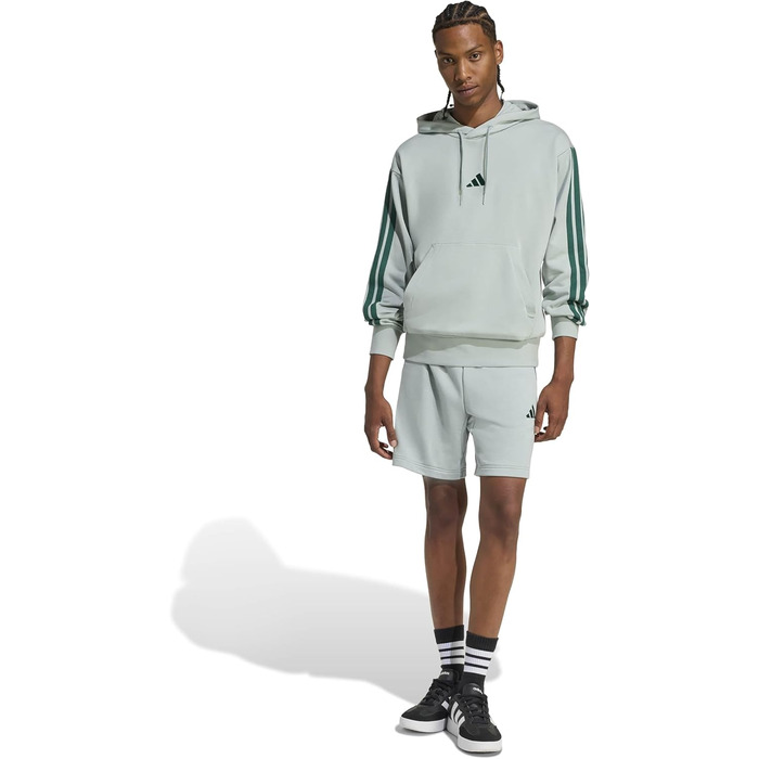 Чоловічі спортивні шорти Adidas Essential Three Stripes French Terry (S, Wonder Sage/Collegiate Green)