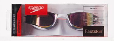 Унісекс окуляри для плавання Speedo Fastskin Hyper Elite, біло-сірі з рожевим золотом, універсальний розмір