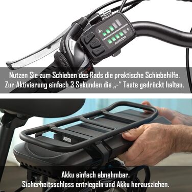 Електровелосипед TELEFUNKEN 28'' для жінок і чоловіків, 21-швидкісна трансмісія, 250 Вт, задній мотор, акумулятор 374,4 Вт·год, Trekking, Expedition XT480 / XT481