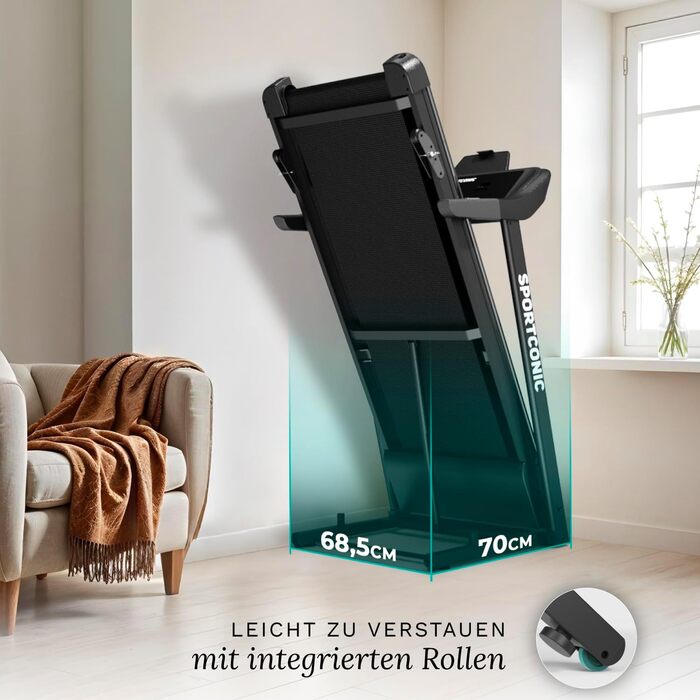 Бігова доріжка для дому з нахилом, Walking Pad, 1-14 км/год (T155) - Компактний та тихий, без килимка