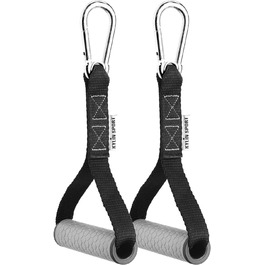 Набір для фітнесу KYLIN SPORT: гумки, ручки, карабіни, стяжки для тренажерів (сірий)