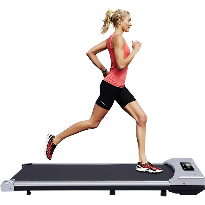 Доріжка для ходьби Walking Pad, компактна бігова доріжка для дому та офісу, срібляста, з LCD-дисплеєм і пультом, під стіл