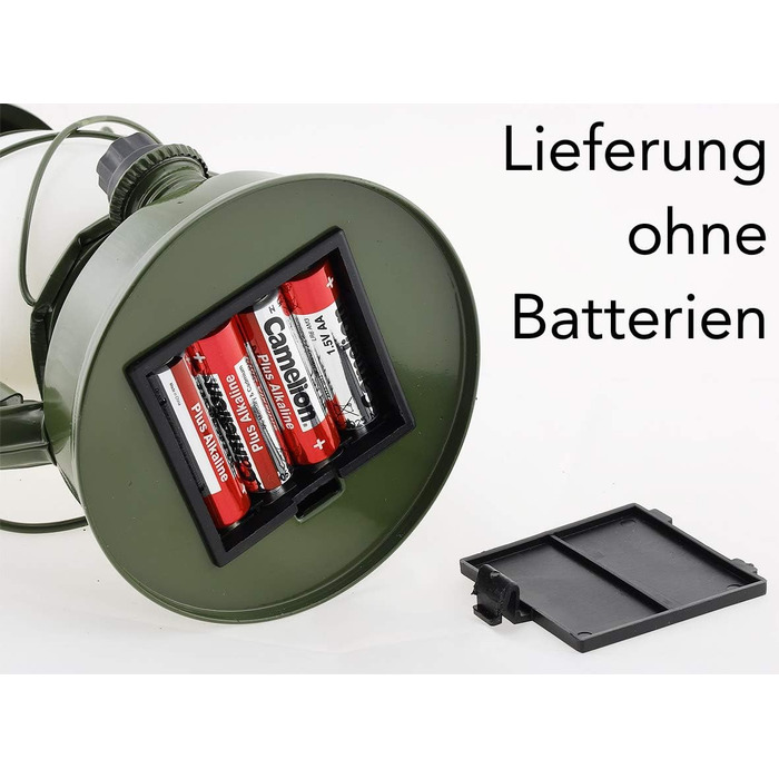 Ліхтар кемпінговий ChiliTec LED з регулюванням яскравості, вінтажний дизайн (Army Green, 23 см)