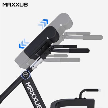 MAXXUS Тренажер для гіперекстензії - регульований, до 150/180 кг, з фіксацією ніг, ручками, прес-тренажер, римська лава, багатофункціональна тренувальна лава PRO