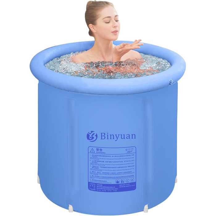Ексклюзивна ванна для криотерапії B&Y 80см Ø - мобільна ванна для айс-бадінгу, 402L, для спортсменів