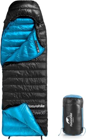 Спальний мішок Naturehike CW400 ультралегкий пуховий для дорослих, 650FP, -11°C—6°C, з водонепроникним компресійним мішком, для походів, велопоїздок, кемпінгу