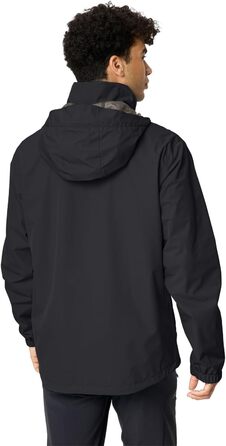 Чоловіча водонепроникна куртка VAUDE Escape Light Jacket, вітрозахисна та дихаюча, чорна/коричнева (розмір 4XL)