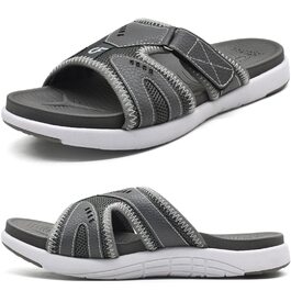 Чоловічі спортивні сандалі COFACE для відновлення після тренувань, підтримка склепіння стопи, ортопедичні, розмір 42 EU, сірі