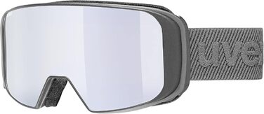 Гірськолижна маска Uvex Saga To Unisex, сірий, сріблясте дзеркальне скло, універсальний розмір