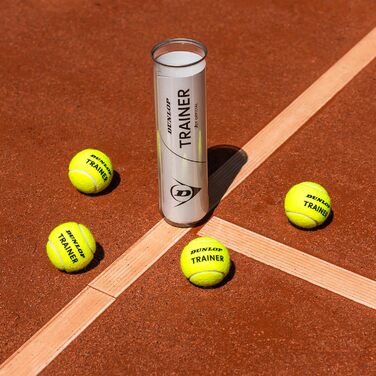 Тренувальний тенісний м'яч Dunlop VDT Premium, офіційний - для ґрунту, хард-корту та трави (4 шт.)