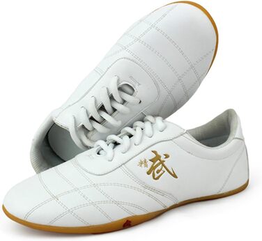 VIBLiSS Кросівки для бойових мистецтв, неслизькі Taekwondo, Kung Fu, Taichi. Легкі китайські кросівки для жінок (40 EU, White)