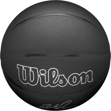 Баскетбольний м'яч Wilson NBA Player Evergreen, розмір 7, чорний, з покриттям Pure Feel, для гри на вулиці, вологостійкий, модель Curry