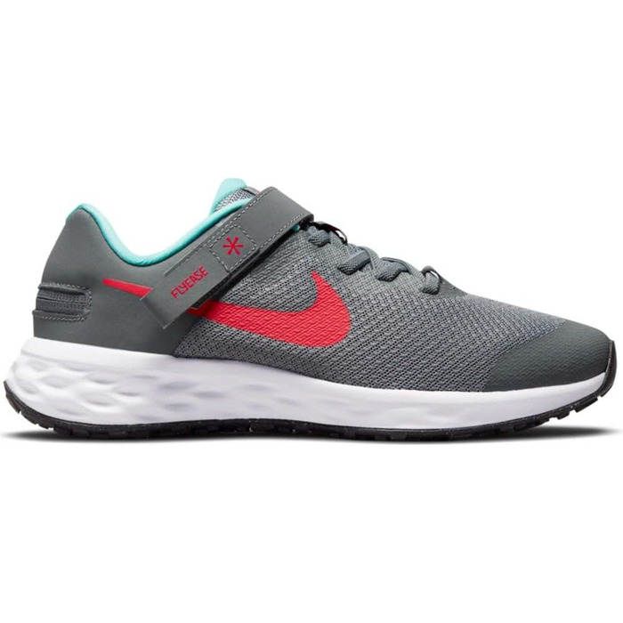 Кросівки для бігу Nike Revolution 6 Flyease (Унісекс) 27.5 EU, сірий/червоний/блакитний