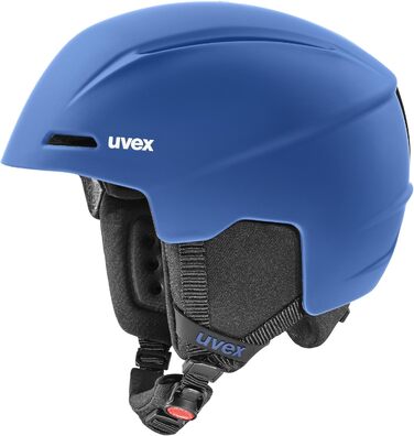 Легкий дитячий лижний шолом uvex viti, індивідуальне регулювання розміру, покращена вентиляція, синій матовий, 54-58 см