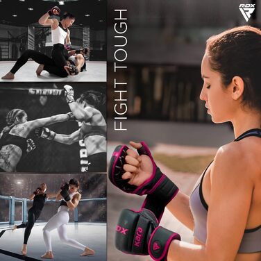 Боксерські рукавички RDX для MMA, Grappling, Muay Thai, Kickboxen, Freefight, з натуральної шкіри Maya Hide (РОЖЕВІ, XS-S)