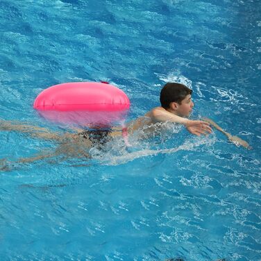 Надувна плавуча куртка WholeFire 20L рожева: водонепроникна сумка, висока видимість для плавання, каякінгу, снорклінгу та триатлону