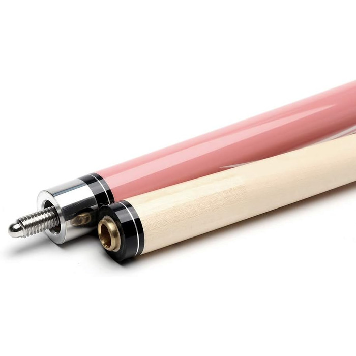 Cuppa: жіночий бильярдний кий, 11,75/13 мм наконечники, рожева обкладинка, комплект аксесуарів (крейда, наконечники, рукавичка, рушник, захист суглоба) 12,75 мм