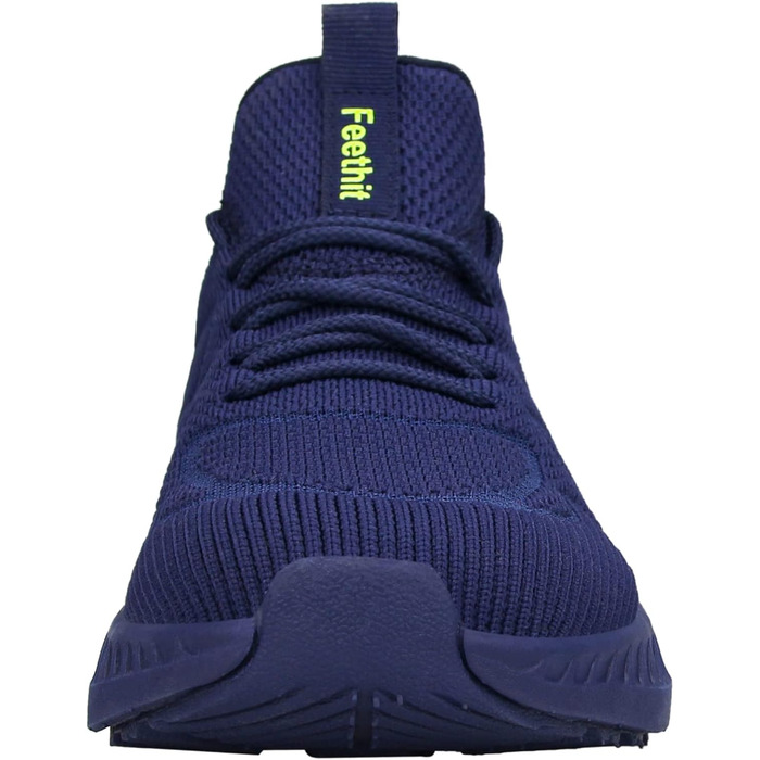 Кросівки Feethit для чоловіків: спортивні, для бігу, тенісу, фітнесу, джогінгу, ходьби. Легкі, дихаючі, повсякденні, для вуличної бігової активності. Розмір 45 EU, темно-синій.
