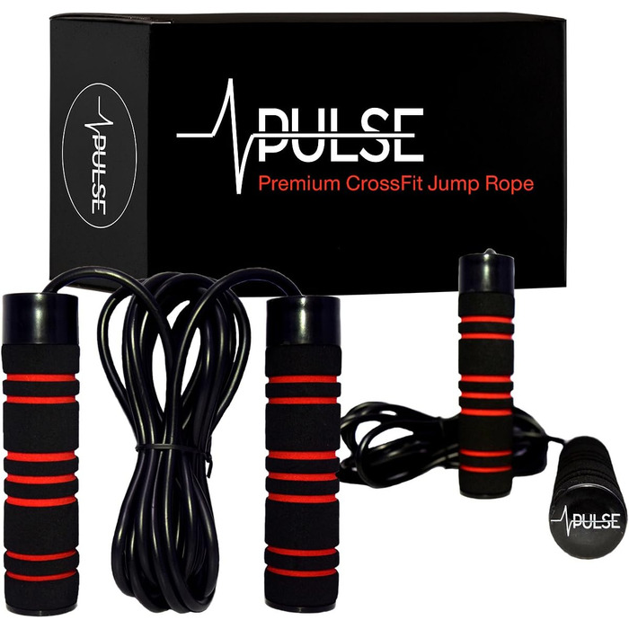 Важкий скакалка (0,5 кг) з ручками з Memory Foam та товстим тросом для швидкості, для фітнесу вдома, кардіо, боксу, MMA, кросфіту, витривалості, стрибків