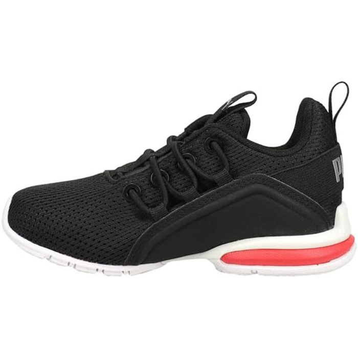 Кросівки PUMA Axelion для чоловіків (30 EU, Puma Black Puma Silver High Risk Red)