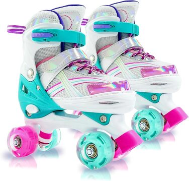 Дитячі ролики для дівчаток, регульовані, розмір 28-31 EU (S), для дому та вулиці