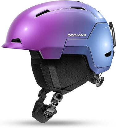 Шолом гірськолижний/сноуборд Ololand, унісекс, для дорослих та підлітків, регульований розмір, вентиляція, колір градієнт фіолетовий (S 51-55 см)