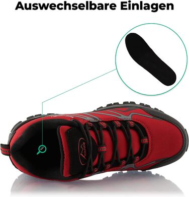 Трекінгові черевики для жінок та чоловіків, чорно-зелені, дихаючі, розмір EU 36