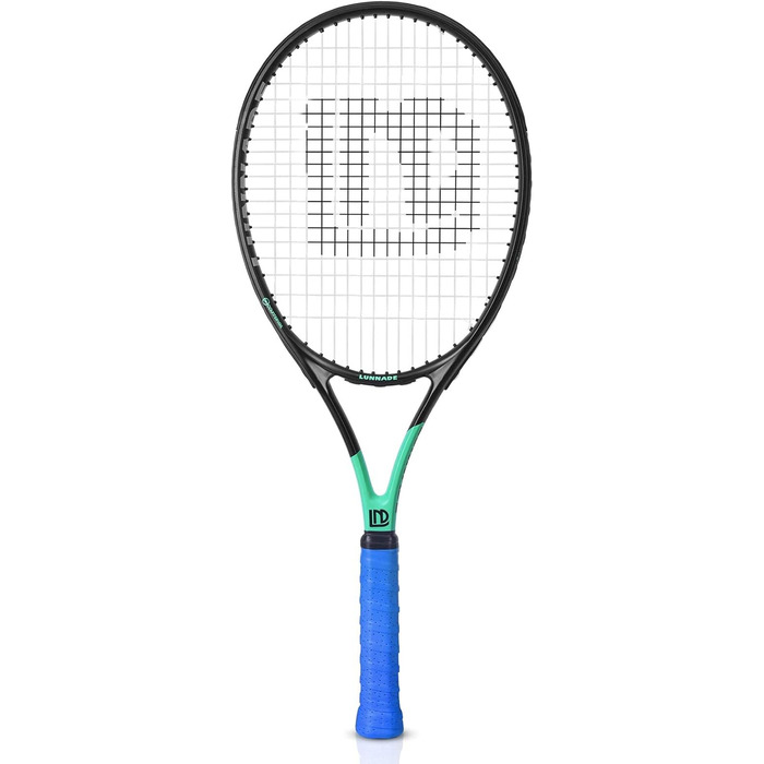 Тенісний ракетовий прилад для дорослих, 27 дюймів, легкий, з чохлом. Підходить для жінок та чоловіків, початківців та досвідчених. 27 дюймів, чорний+зелений