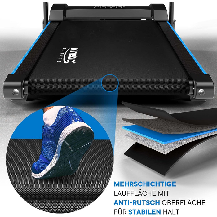 Бігова доріжка KINETIC SPORTS KST2900FX, 750 Вт, тиха, 40 см, 16+1 програм, ручний нахил, LCD, до 120 кг