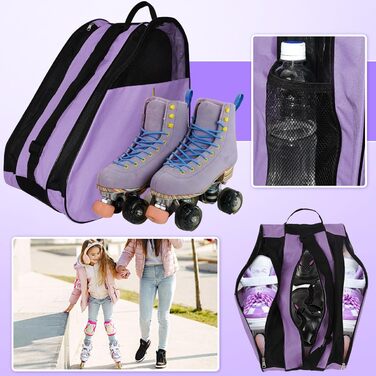 Чохол для роликових ковзанів жіночий/чоловічий. Сумка для роликів, ковзанів, хокею. Lila (фіолетовий)