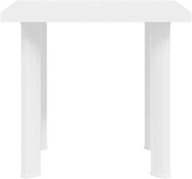 Садовий стіл vidaXL 101x68x72 см, пластиковий, білий, з отвором для парасольки - для балкона та саду