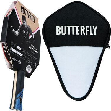 Настільний тенісний ракетка Butterfly Dimitrij Ovtcharov Platin з чохлом, ITTF сертифікований, гумова накладка Pan Asia 1,7 мм, для професійних гравців, Eva-технологія